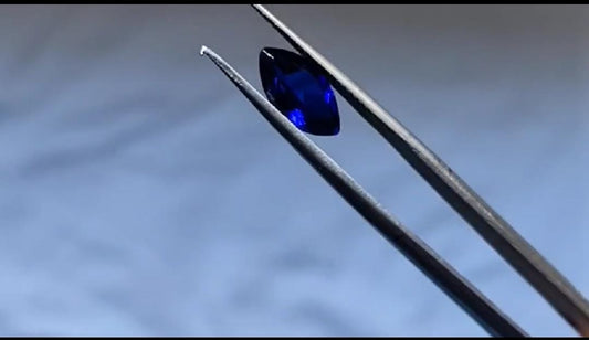 "Exquisite Lab Grown Kashmiri Blue Sapphire - High-Quality, Vibrant, and Expertly Cut Marquise"