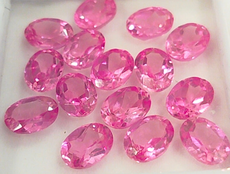 "Exquisite Lab Grown Burma Pink Sapphire - High-Quality, Vibrant, and Expertly Cut Ovals"