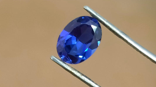 "Exquisite Lab Grown Kashmiri Blue Sapphire - High-Quality, Vibrant, and Expertly Cut Ovals"