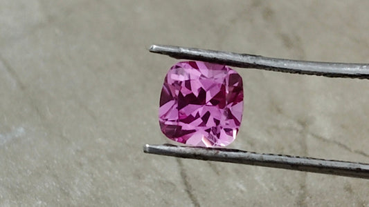 "Exquisite Lab Grown Burma Pink Sapphire - High-Quality, Expertly Cushion Cut, and Certified"