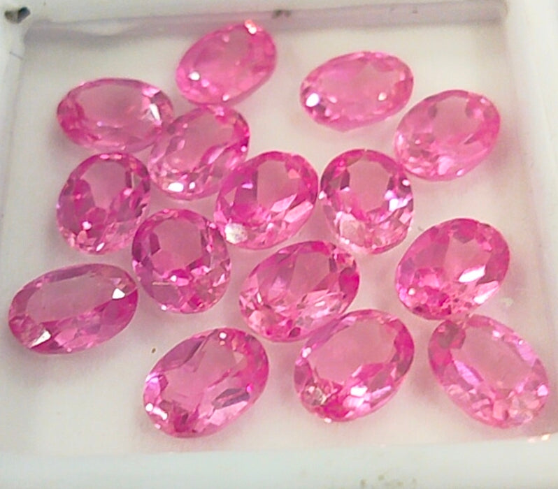 "Exquisite Lab Grown Burma Pink Sapphire - High-Quality, Vibrant, and Expertly Cut Ovals"